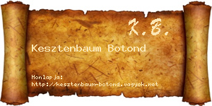 Kesztenbaum Botond névjegykártya
